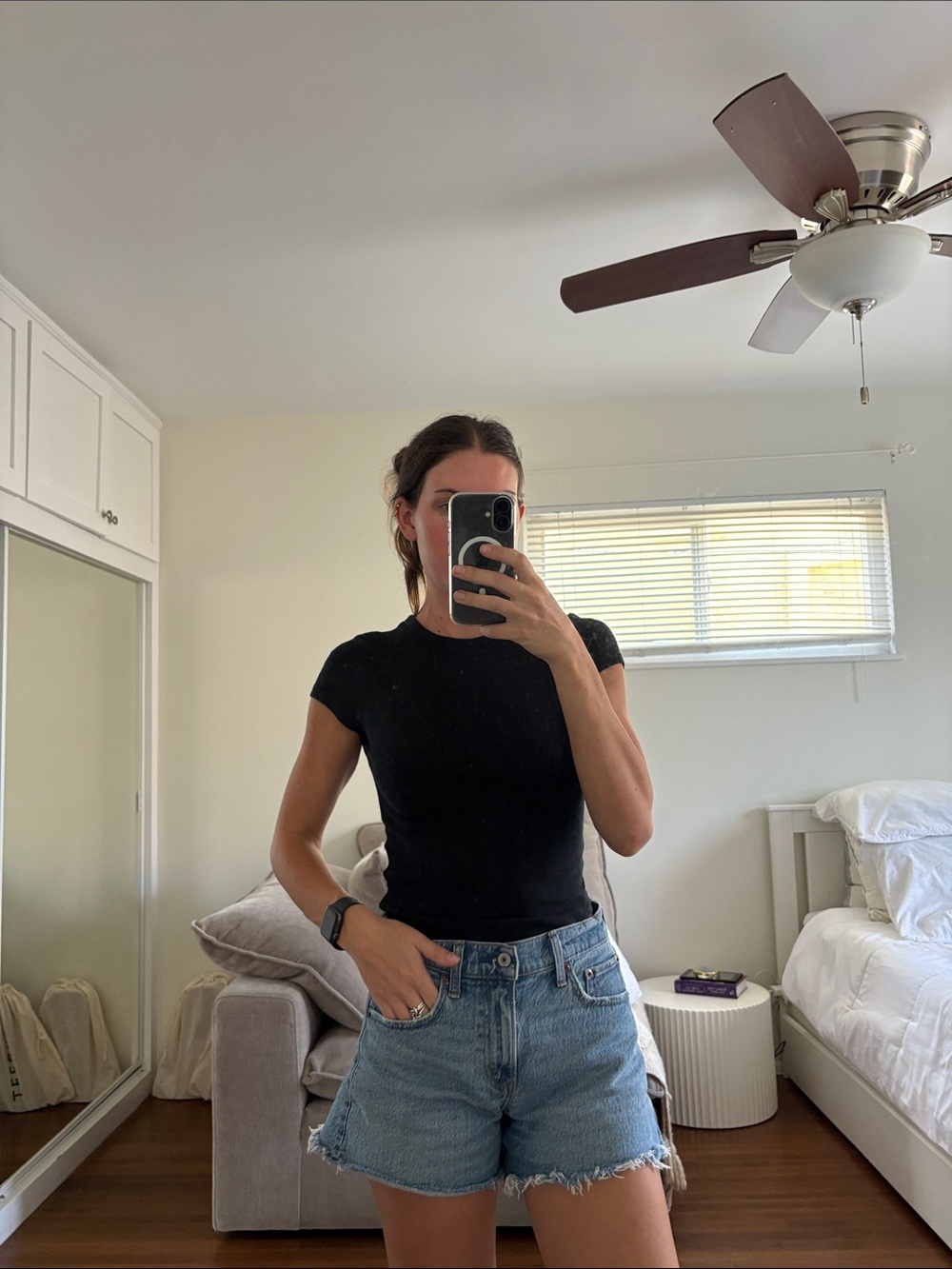 Princess Polly Black Short Sleeve Crewneck Tee Body Suit